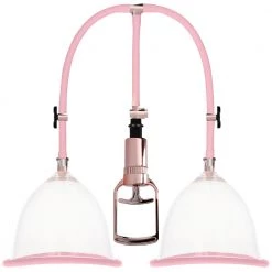 Shots Toys Pumped Rose Gold Breast Pump Set