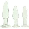 XR Brands PRISMS Dosha 3 Piece Glass Anal Plug Kit