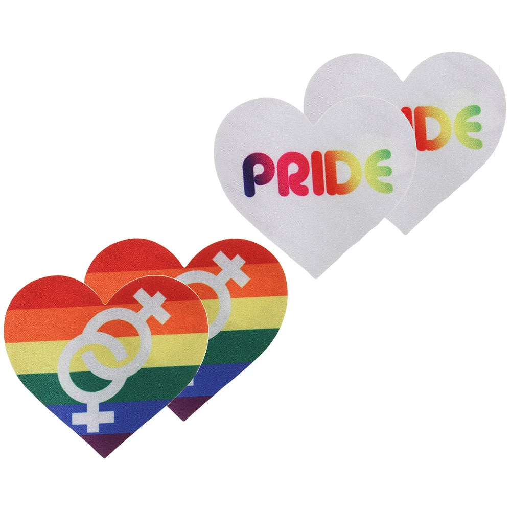 X-Gen Pride And Hearts Venus Nipple Pasties 1 X-Gen Pride And Hearts Venus Nipple Pasties