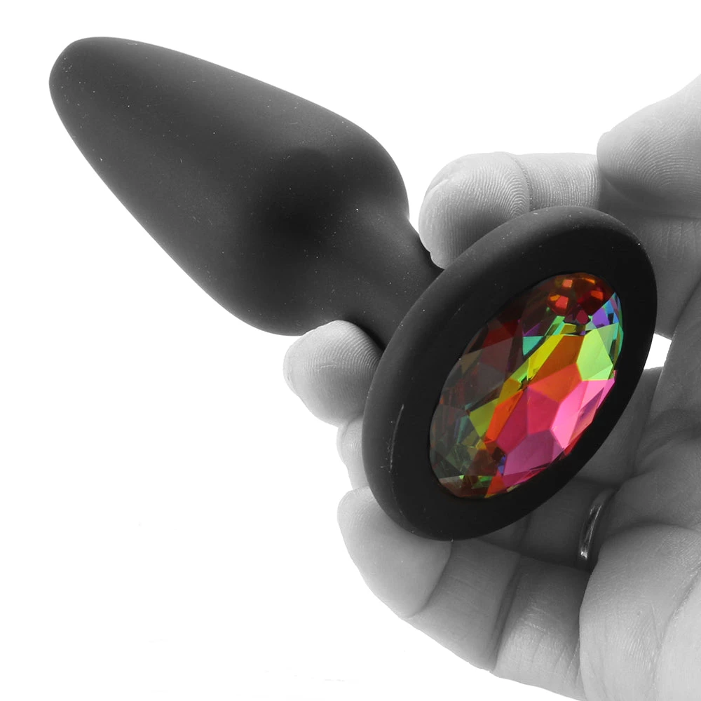 Ns Novelties Glams Rainbow Gem Silicone Butt Plug 4 Ns Novelties Glams Rainbow Gem Silicone Butt Plug - Image 4