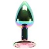 Ns Novelties Small Aluminum Plug With Pink Gem