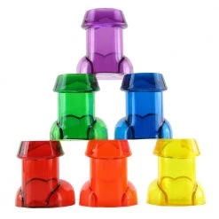 Kheper Games Rainbow Pecker Shot Glasses